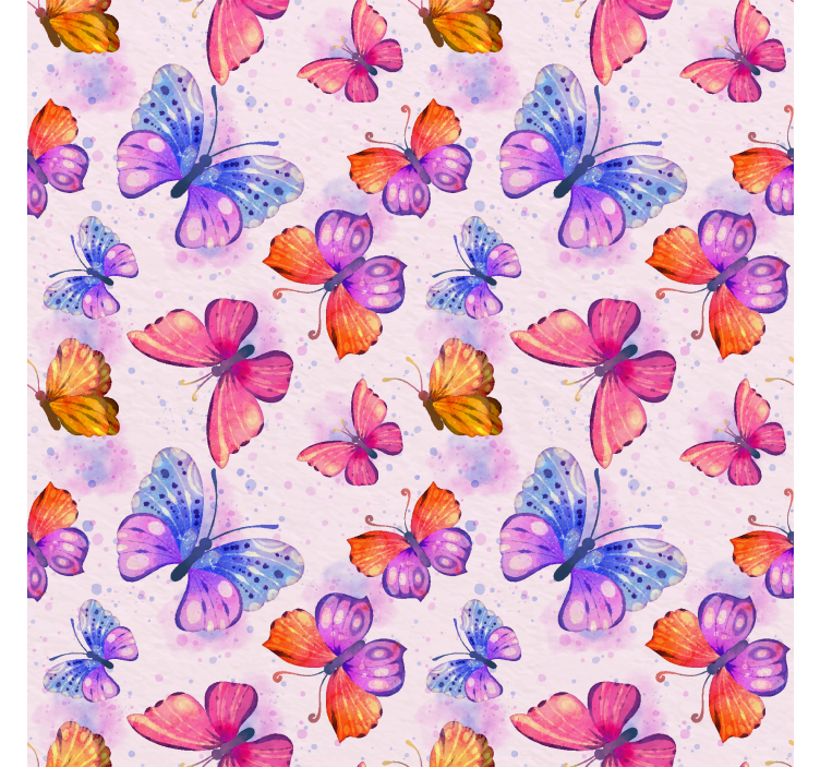 colorful watercolor Butterflies blind - TenStickers