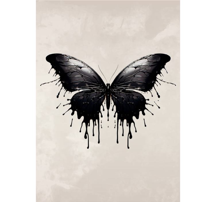Black big wings Butterflies blind - TenStickers