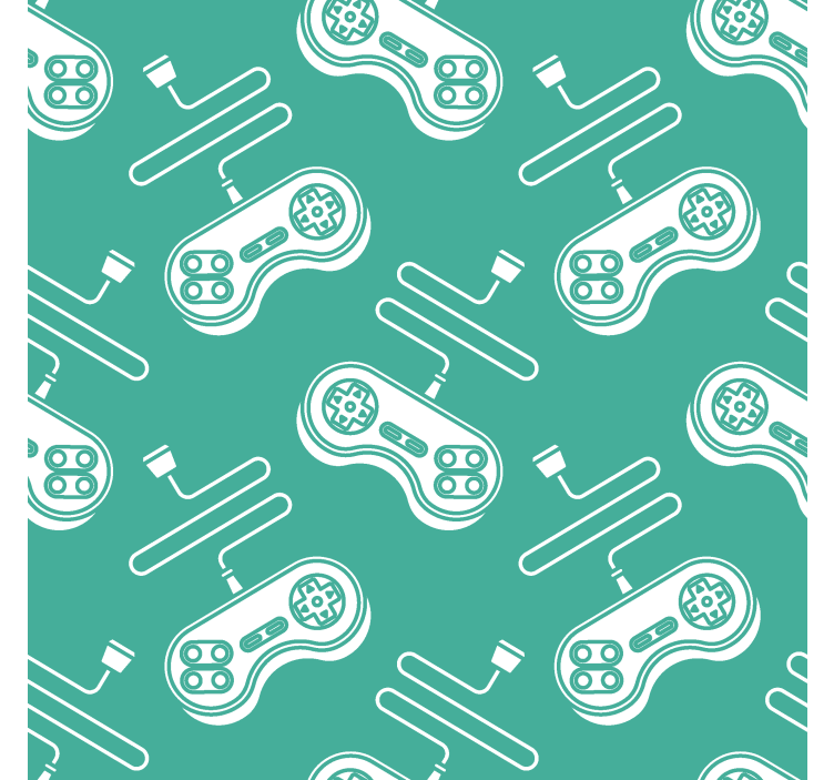 Retro white controls pattern Geek blind - TenStickers