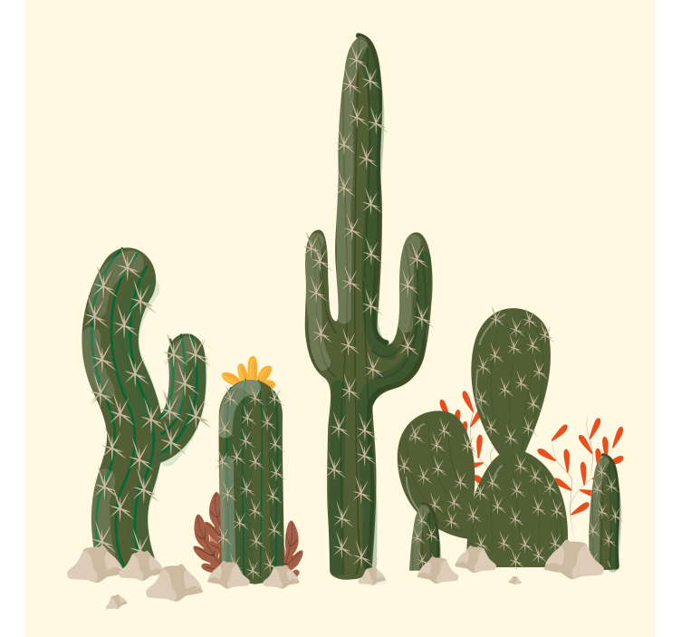 Big plants Cactus blind - TenStickers