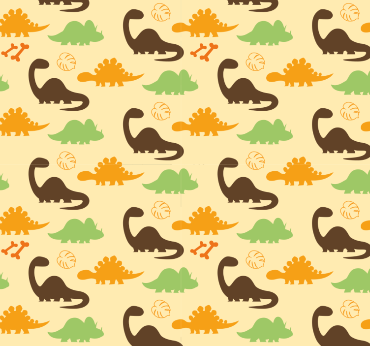 Beige background dinosaur blind - TenStickers