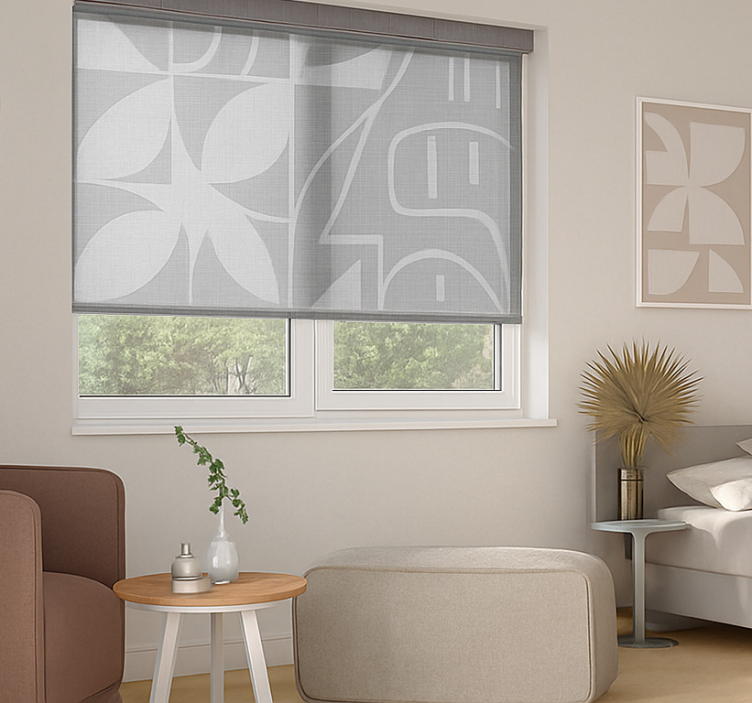 Abstract modern pattern blind grey - TenStickers