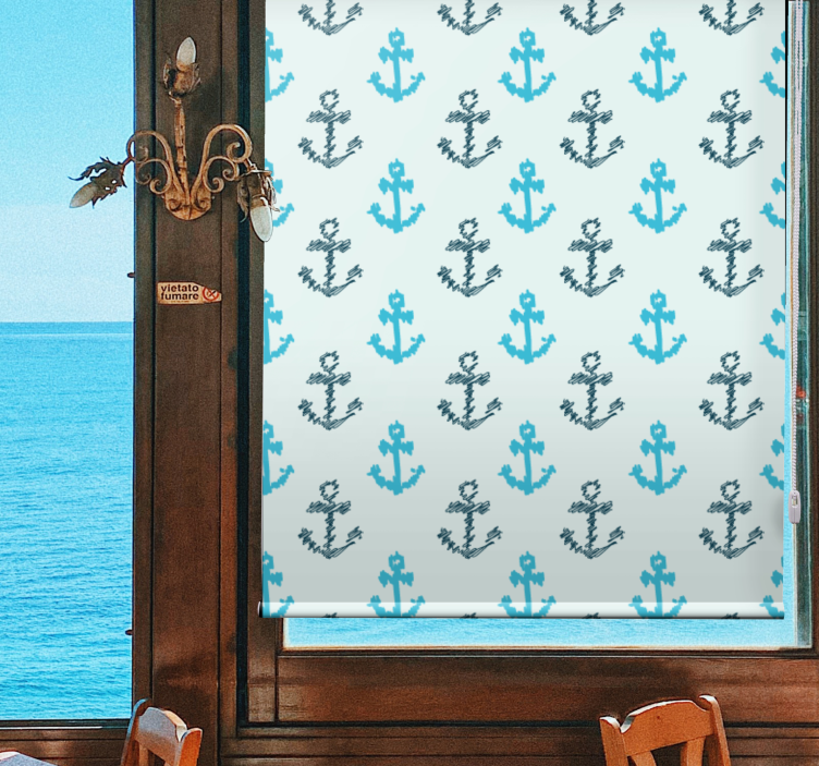 Anchors Pattern Design blind geek - TenStickers