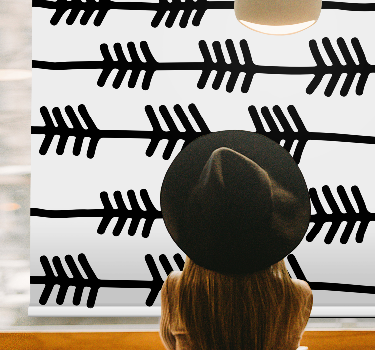 Black arrows pattern Nordic blind - TenStickers