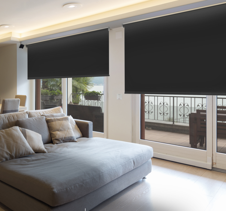 Black blackout bedroom blind - TenStickers