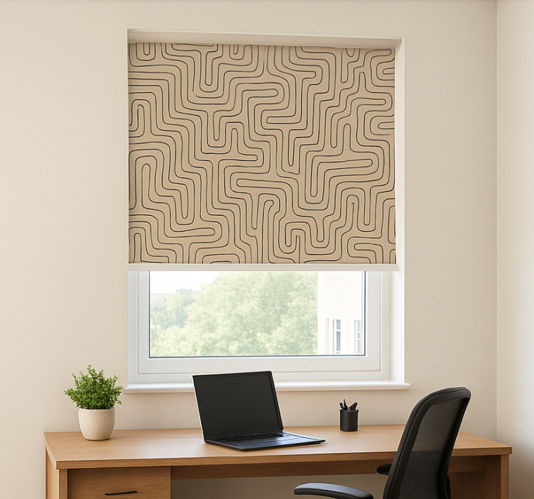 Blind office in soothing beige - TenStickers