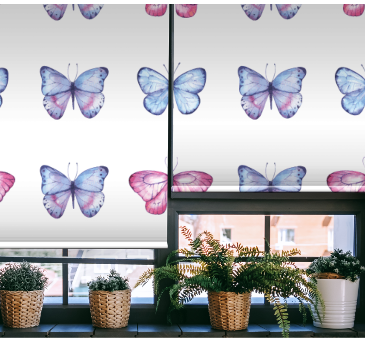 Blue and pink wings butterflies blind - TenStickers
