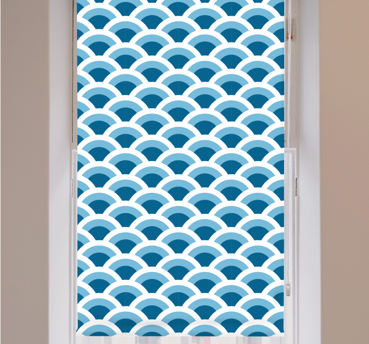 Blue Waves Pattern  blind - TenStickers