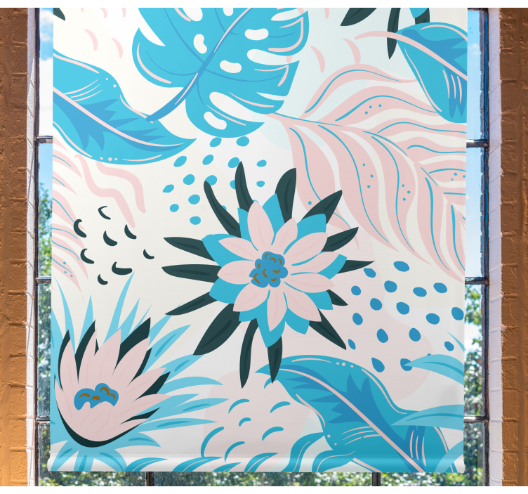 Botanical Pattern Design blind flowers and plants - TenStickers