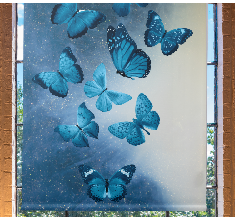 Butterflies blind with blue flying motif - TenStickers