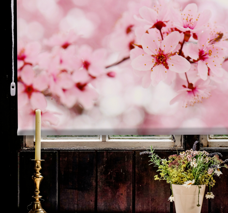 Cherry Blossom Elegance blind flowers and plants - TenStickers