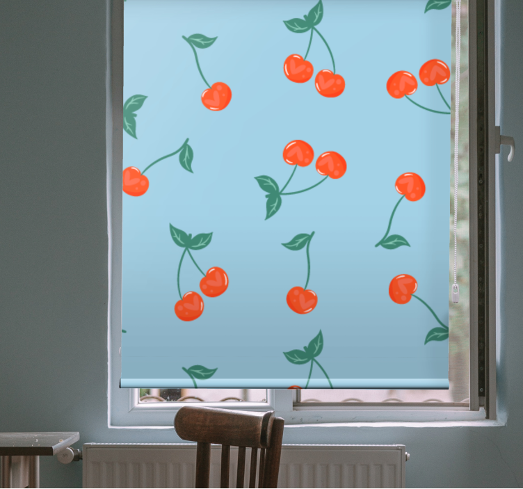 Cherry Sprigs Pattern blind fruit and vegetables - TenStickers