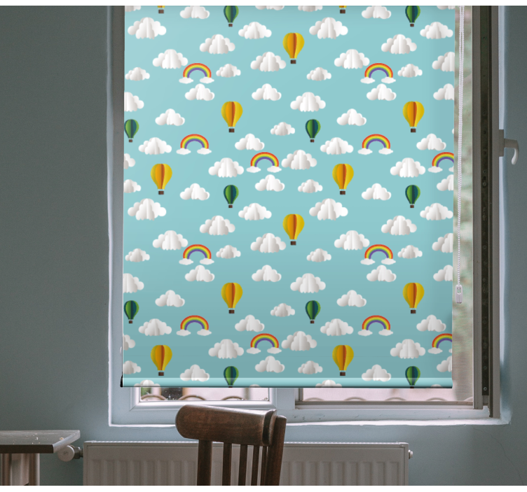 Air balloons and rainbows cloud roller blind - TenStickers