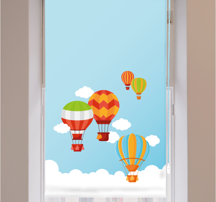 Colorful hot air balloons blind children - TenStickers