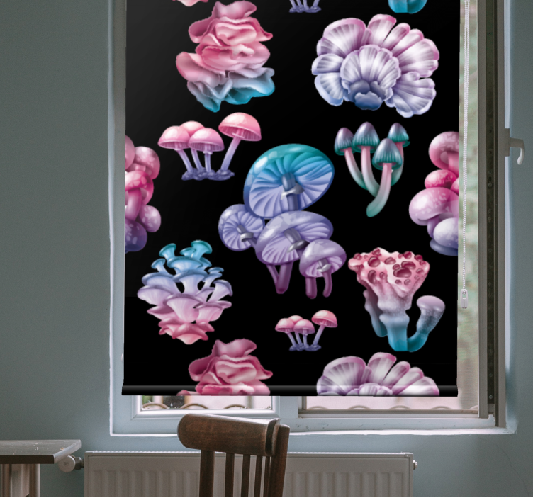 Colorful Mushroom Patterns blind - TenStickers