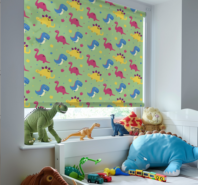 Colorful style dinosaur blind - TenStickers