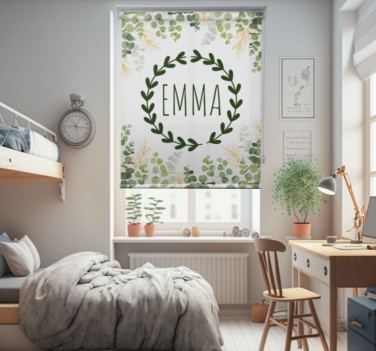 custom laurel wreath Childrens blind - TenStickers