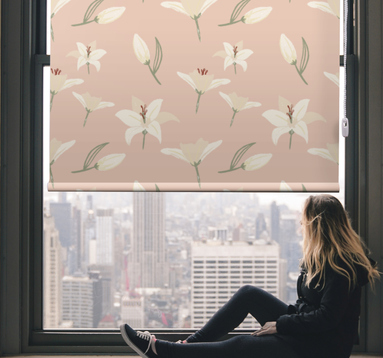 Delicate Floral Pattern blind flowers and plants - TenStickers
