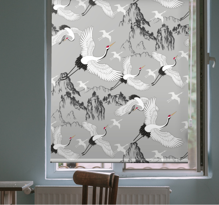 Elegant cranes and peaks animals blind - TenStickers