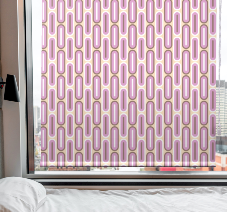 Retro roller blind in retro pink arches - TenStickers