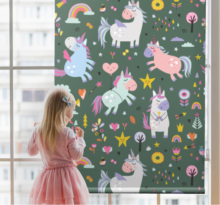 Fantasy Unicorn Patterns animals blind - TenStickers