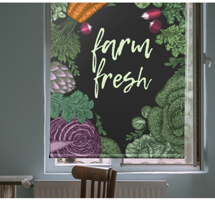 Farm fresh with lettuce Fruit vegetable blind - TenStickers