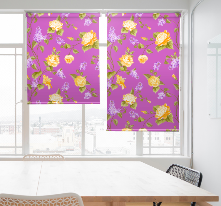 Floral Blossom Panes blind flowers and plants - TenStickers