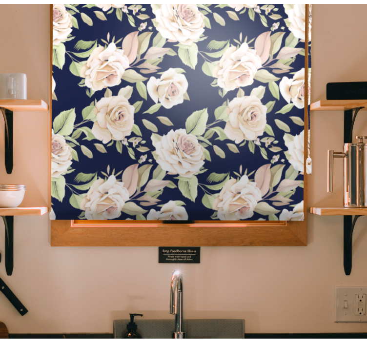 Floral Rose Pattern blind flowers and plants - TenStickers