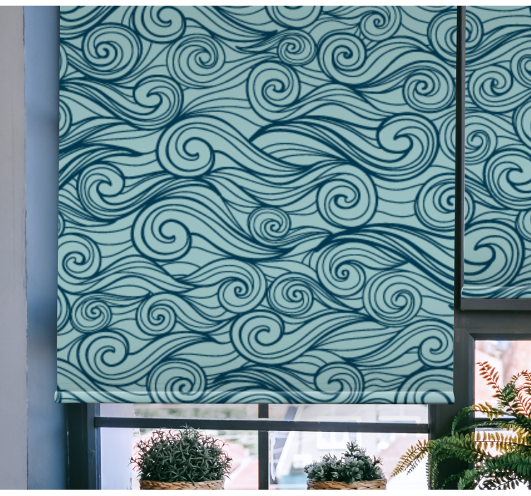 Flowing Wave Patterns pattern roller blind - TenStickers
