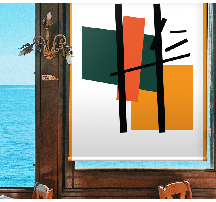 Geometric Blocks Composition modern blind - TenStickers