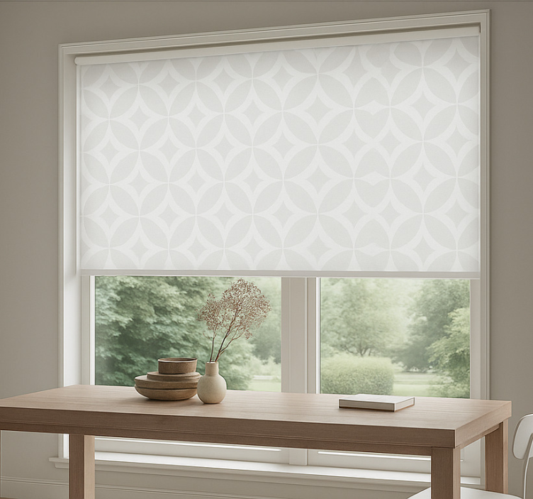 Geometric diamond pattern dining room blind - TenStickers
