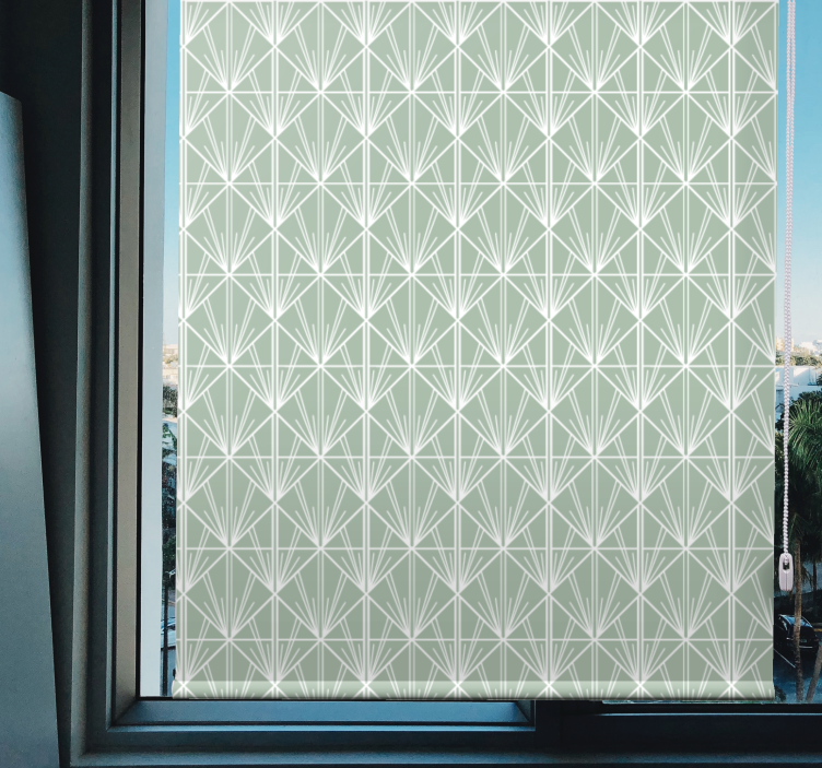 Geometric leaf pattern home office blind - TenStickers