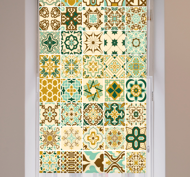 Geometric Mosaic Patterns pattern roller blind - TenStickers