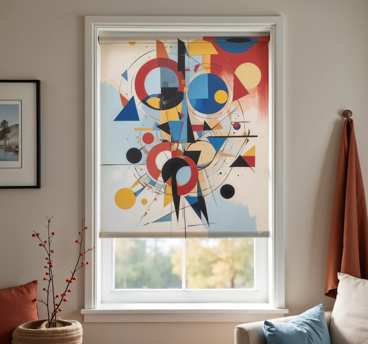 geometric paiting art deco blind - TenStickers