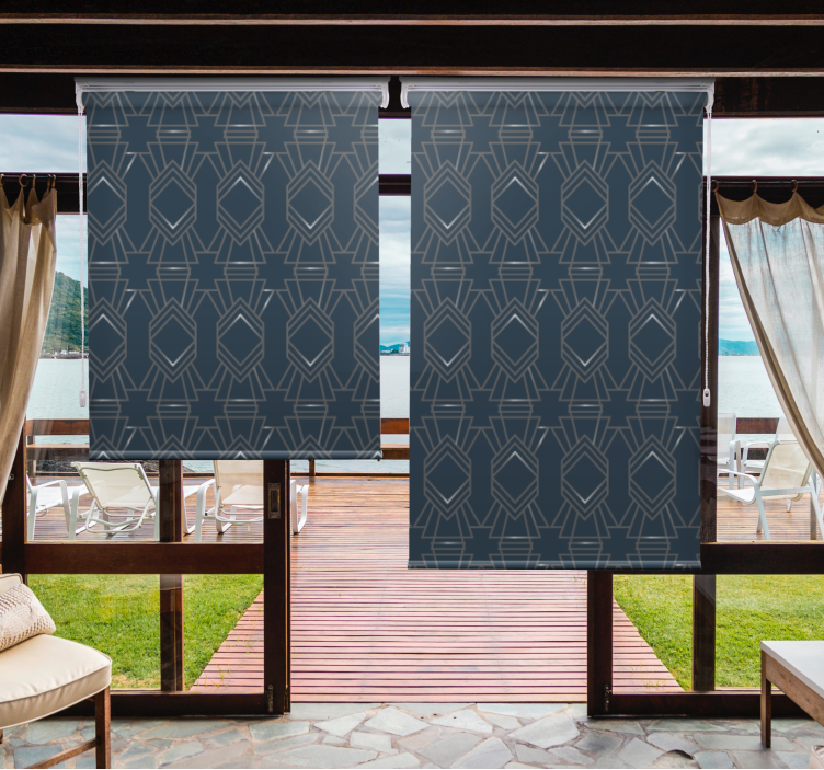 GEOMETRIC SHAPES PATTERN modern blind - TenStickers