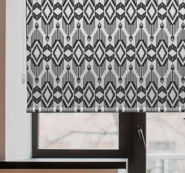 Grey geometric elements modern blind - TenStickers