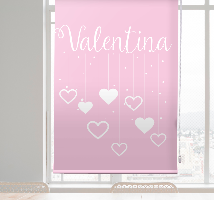 Hanging hearts with name blind teens - TenStickers