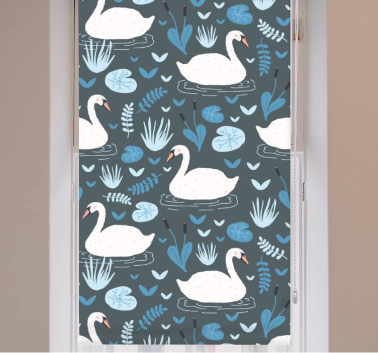 Idyllic swans serenity animals blind - TenStickers