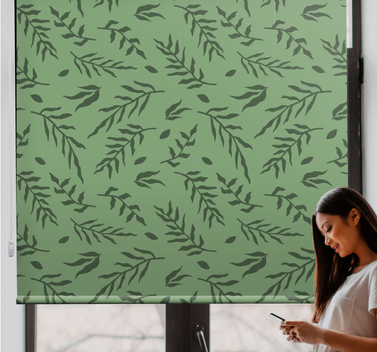 Leaf pattern detail blind flowers and plants - TenStickers