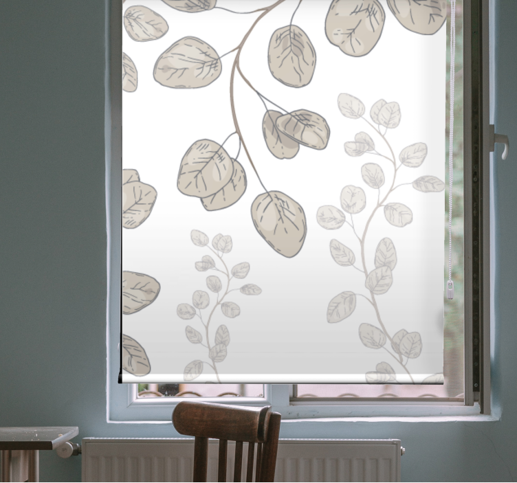 Thin leaves pattern blind flowers and plants - TenStickers