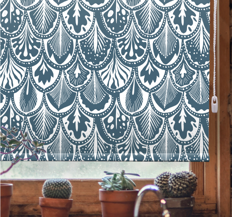 Leafy Pattern Design blind flowers and plants - TenStickers