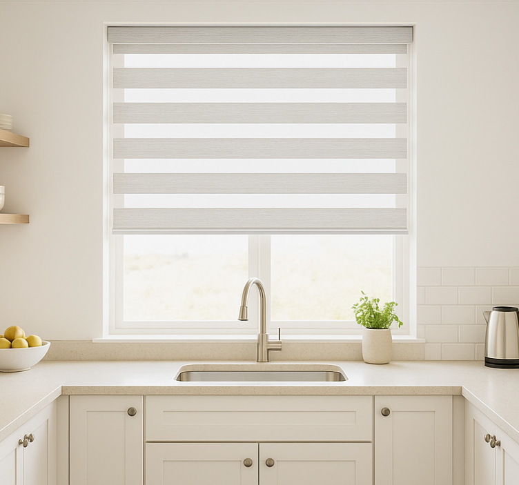 Marble white stripes modern blind - TenStickers