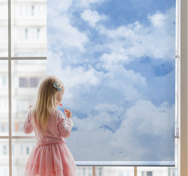 Light blue sky texture Cloud blind - TenStickers