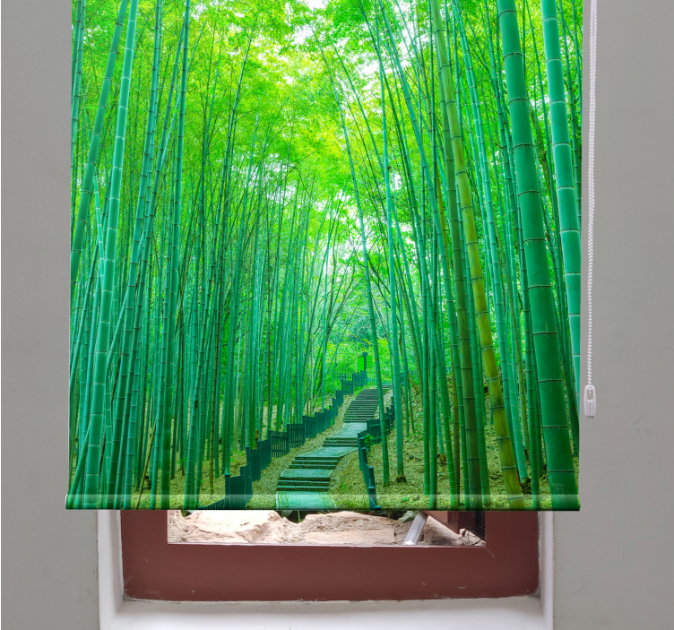 Lush Bamboo Path tree blind - TenStickers