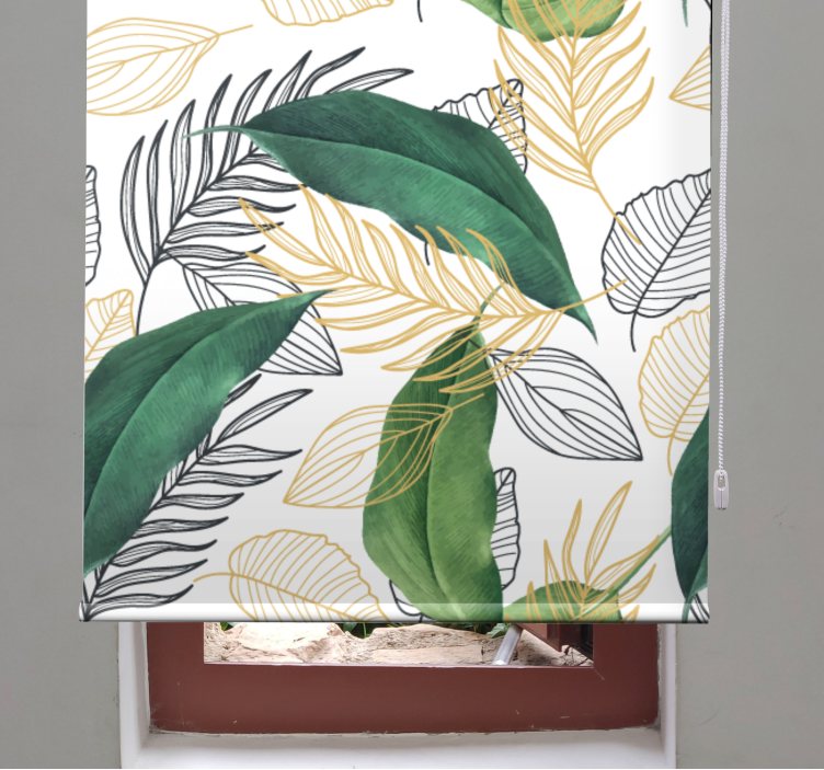Lush Greenery Leaves blind flowers and plants - TenStickers
