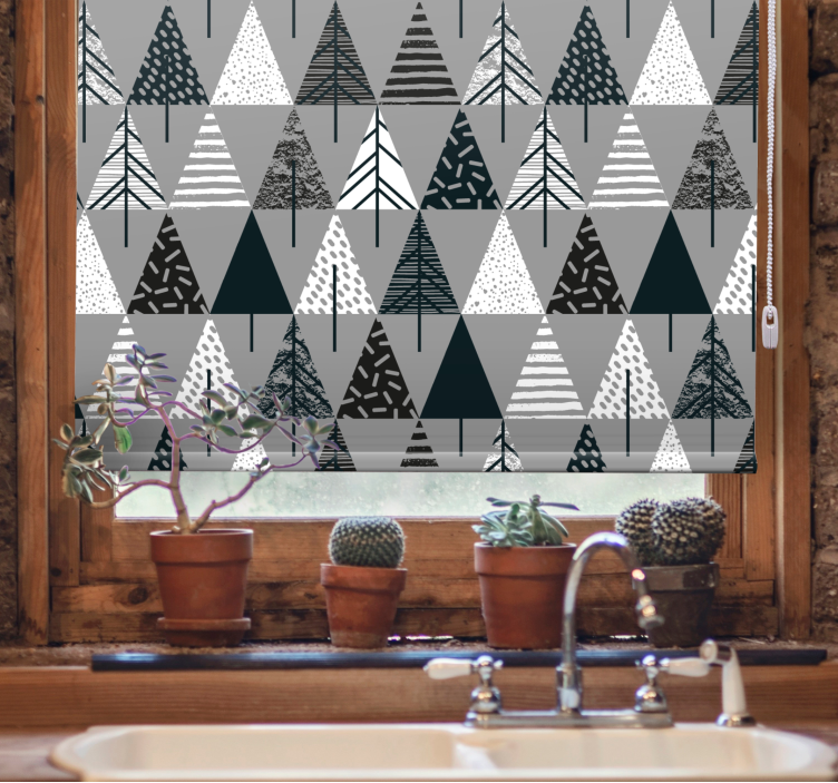 Minimalistic trees nordic style blind - TenStickers