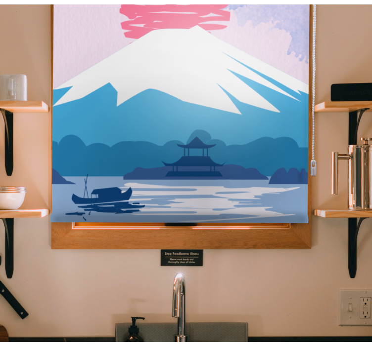 Mount Fuji landscape blind original - TenStickers