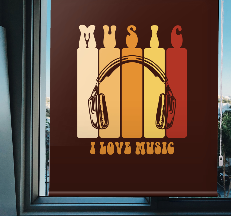 Music headphones design text blind - TenStickers