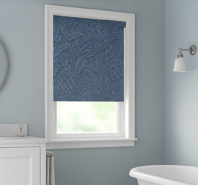 Nordic birch leaves bathroom blind - TenStickers