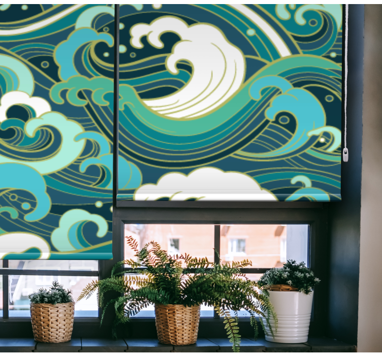 Art Nouveau waves blind original - TenStickers